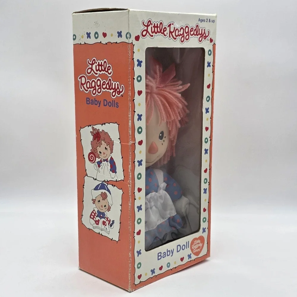 RARE Little Raggedy ANN Doll 1991 MACMILLAN, Pink hair, vinyl head NEW W /BOX
